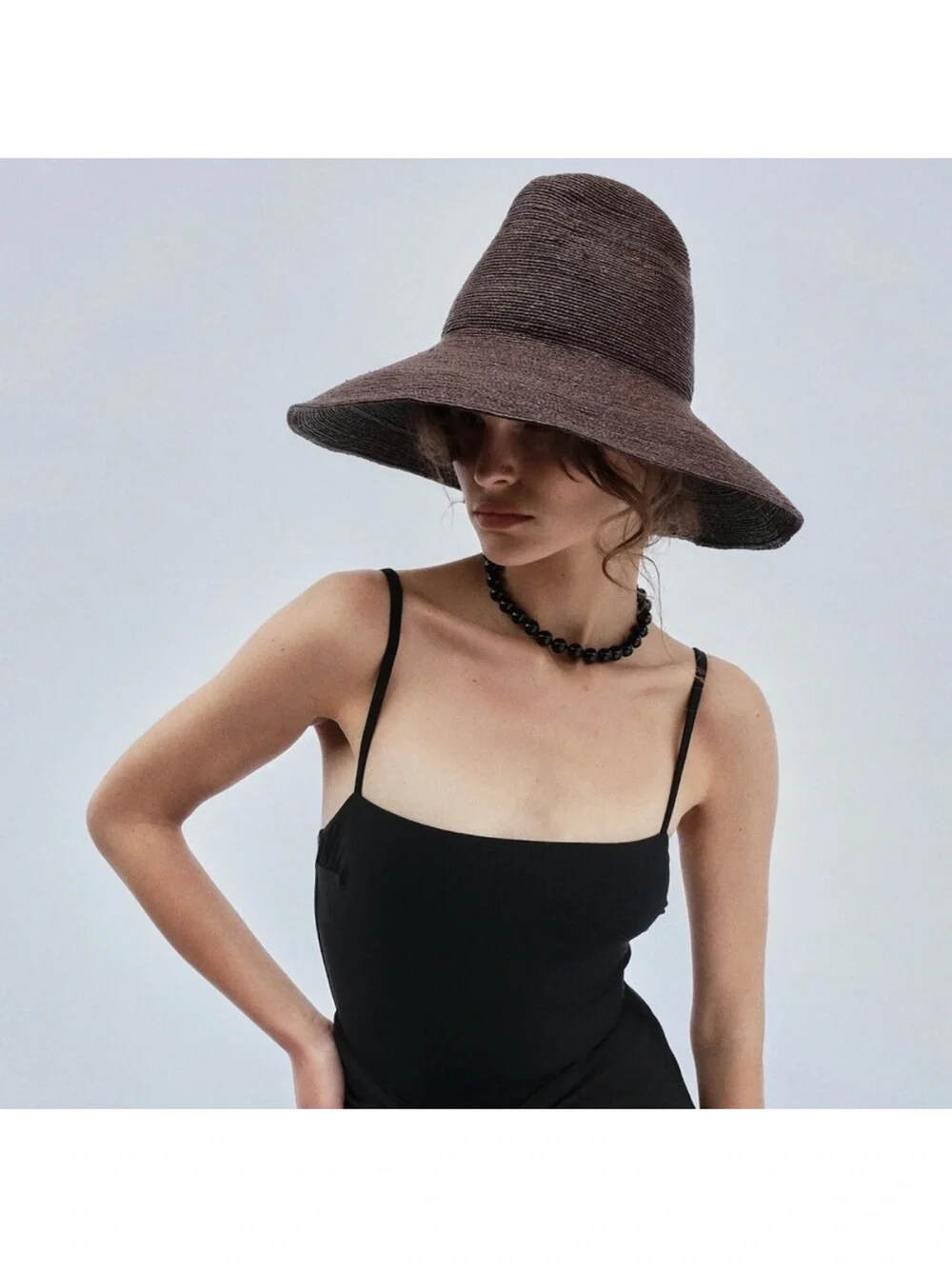 Janessa Leone Colette Hat in Chocolate
